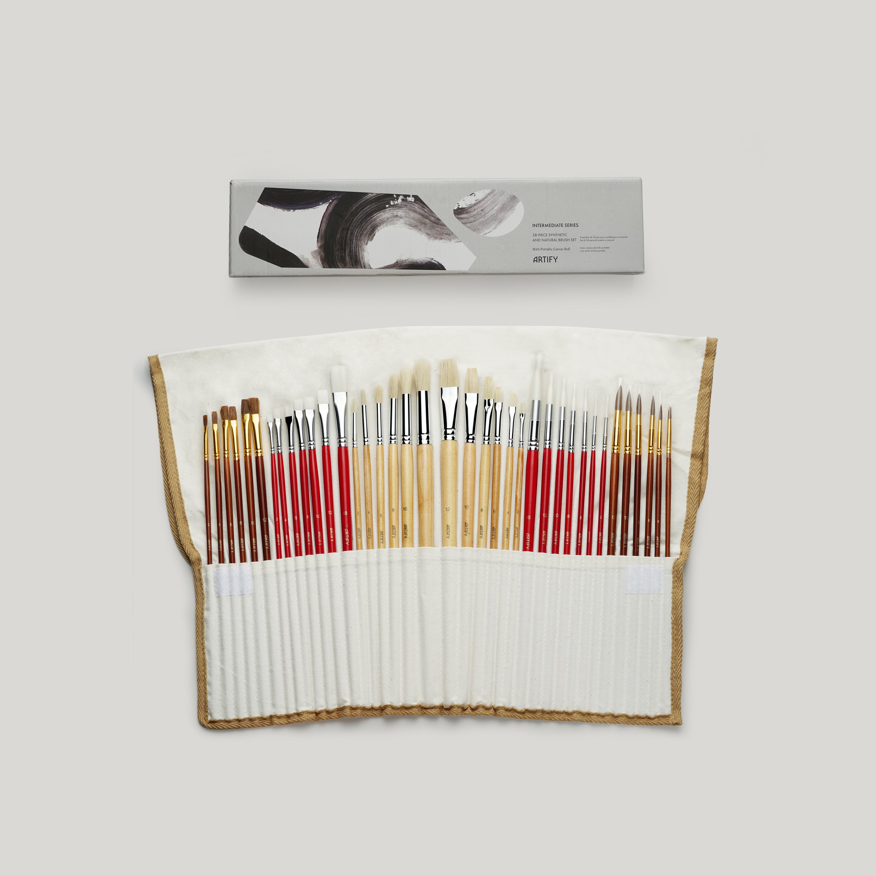 Artify 38 Pcs Paint Brushes Art Set for Acrylic Oil Watercolor Gouach