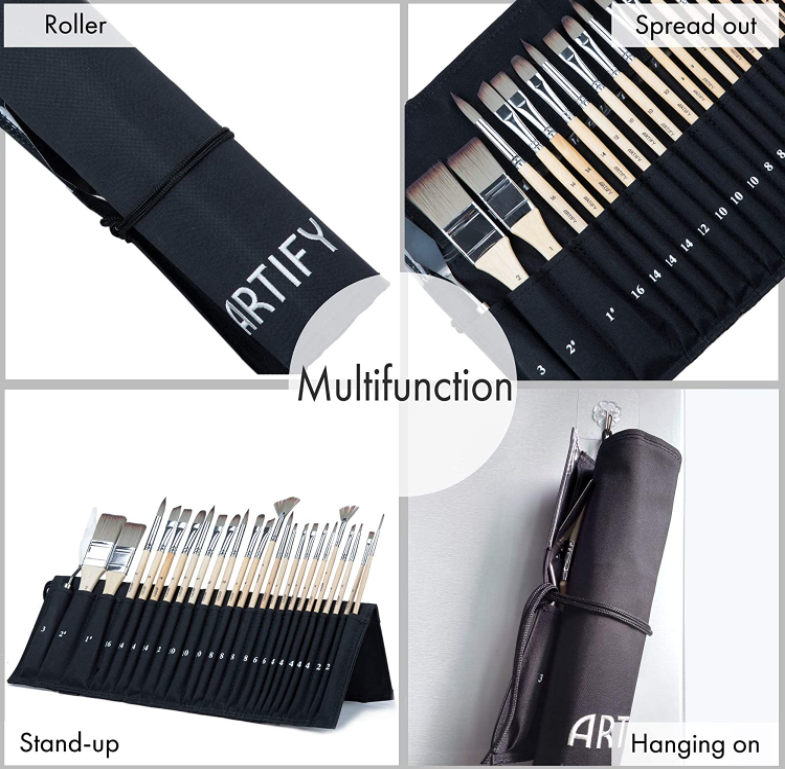 ARTIFY 24 pcs Enhanced Synthetic Brush Set, Expert Series