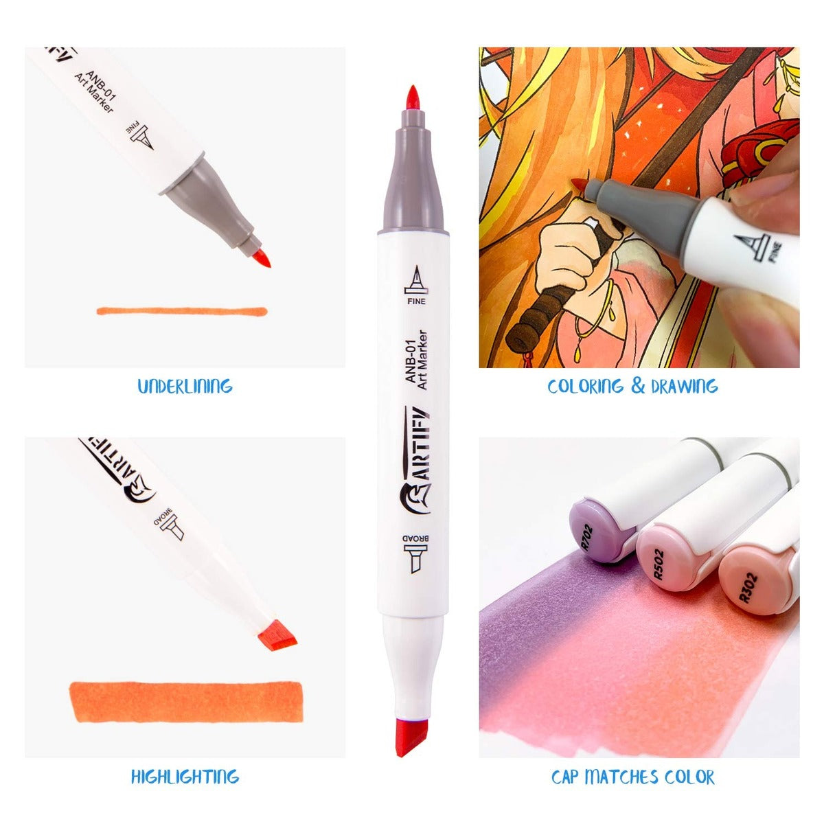24 Colors Skin Tone Alcohol Based - Artify