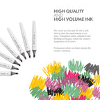 ARTIFY 80 Colors Art Markers-Fine & Broad Dual Tips Professional Artist Markers with Carrying Case - Artify