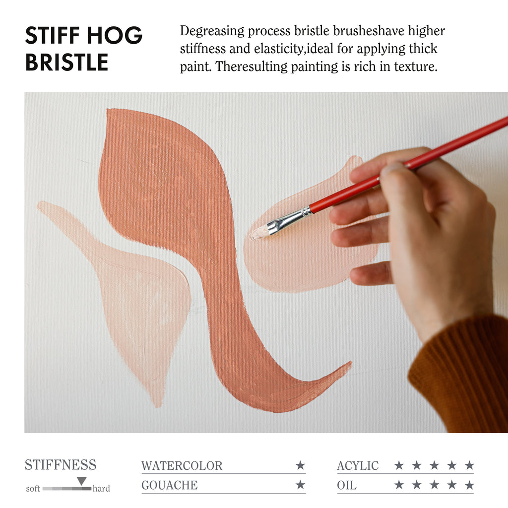 ARTIFY 41 Pieces Long Handle Paint Brushes Art Set - Artify