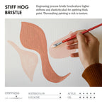 ARTIFY 41 Pieces Long Handle Paint Brushes Art Set - Artify