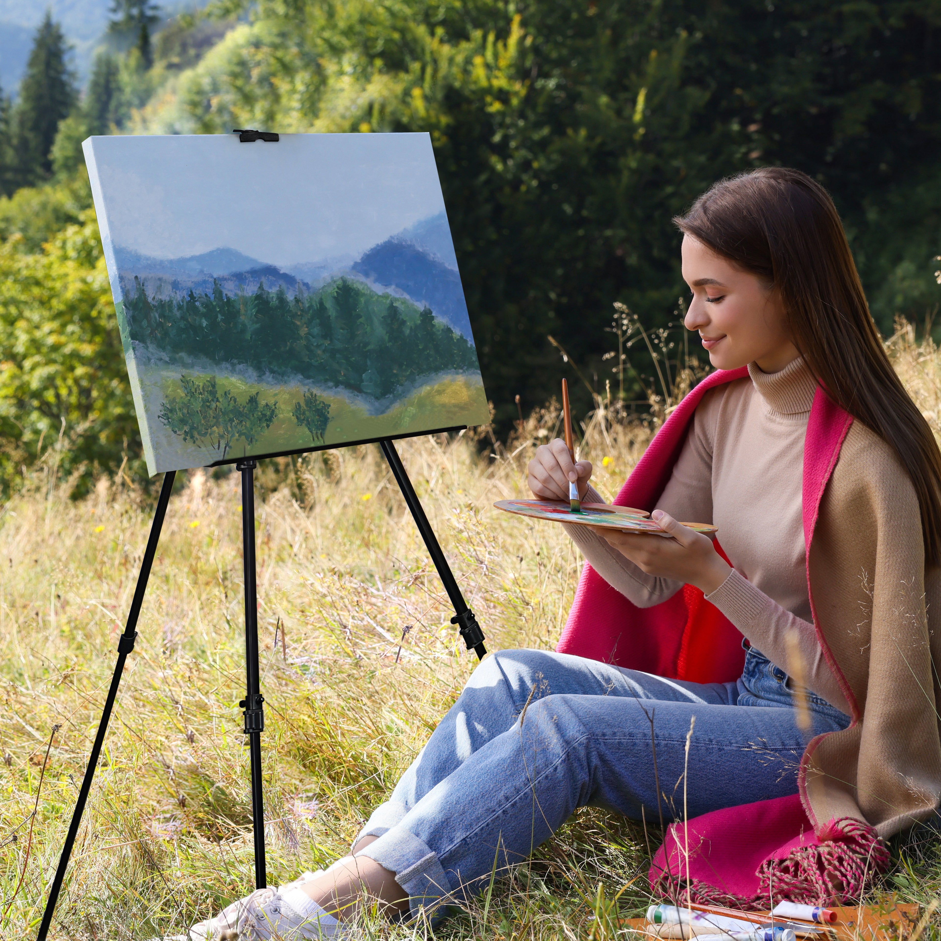 Artify 67 Inches Double Tier Adjustable Easel Stand - Artify