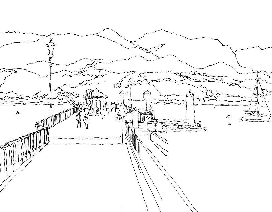 Landscape Line Draft — One Set Containing Multiple Pictures - Artify