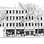 Streetscape Line Draft — One Set Containing Multiple Pictures - Artify