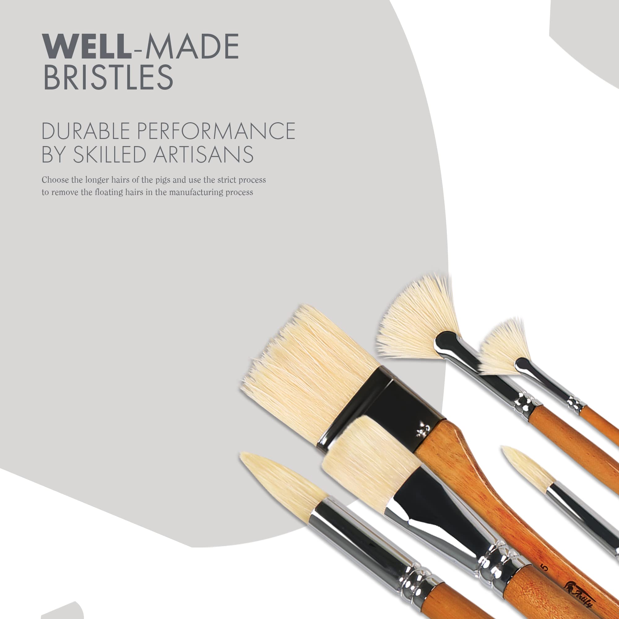 ARTIFY 15 pcs Professional Oil Paint Brush Set - Artify