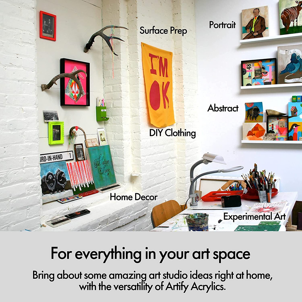 ARTIFY 24 Colors Premium Heavy Body Acrylic Paint Set - Artify