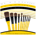 ARTIFY 10 Pcs Natural Horse Hair Paint Brush Set - Artify