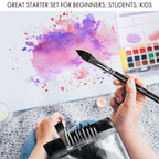 ARTIFY 12 PCS Premium Nylon Hair Watercolor Paint Brushes - Artify