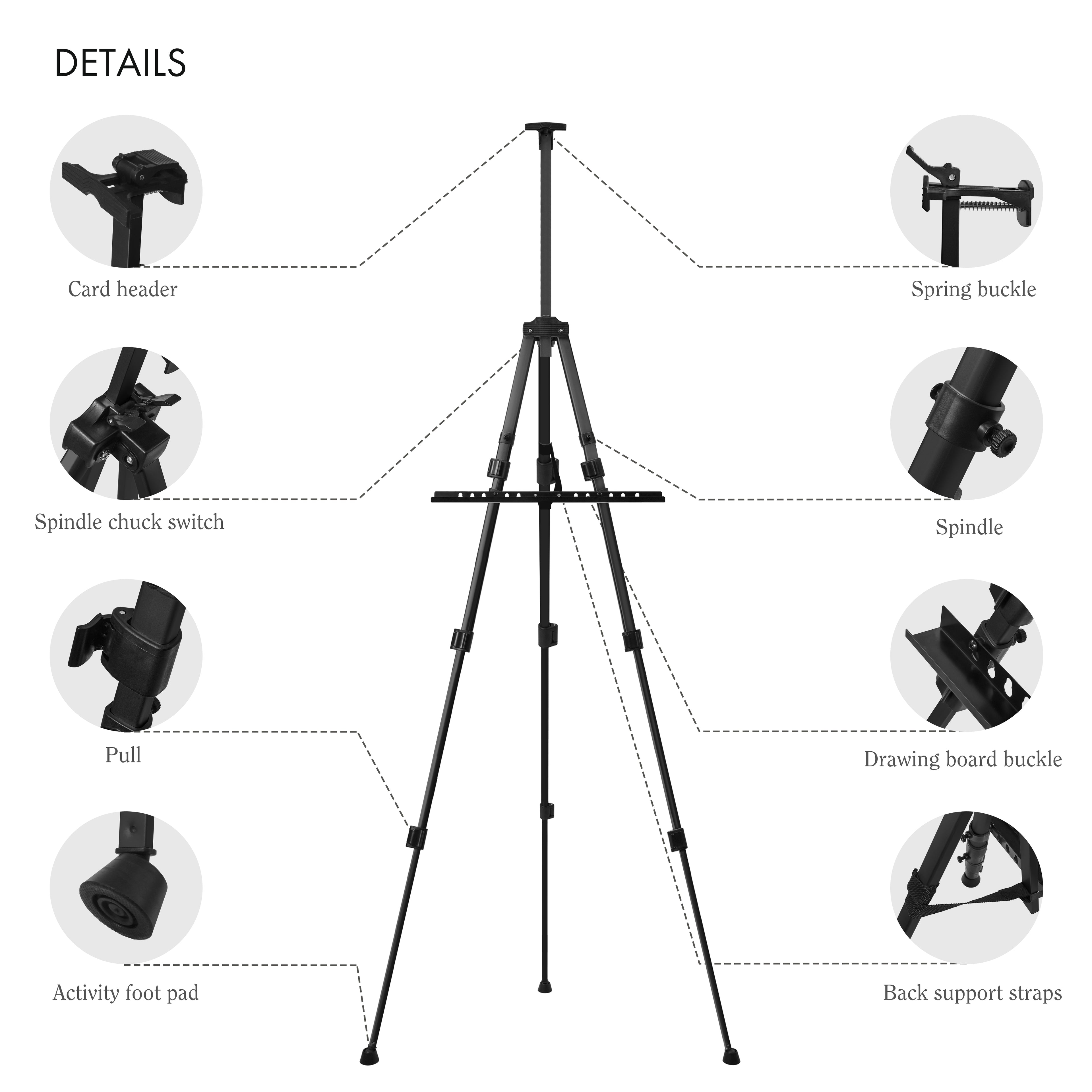 Artify 66 Inches Double Tier Adjustable Easel Stand - Artify