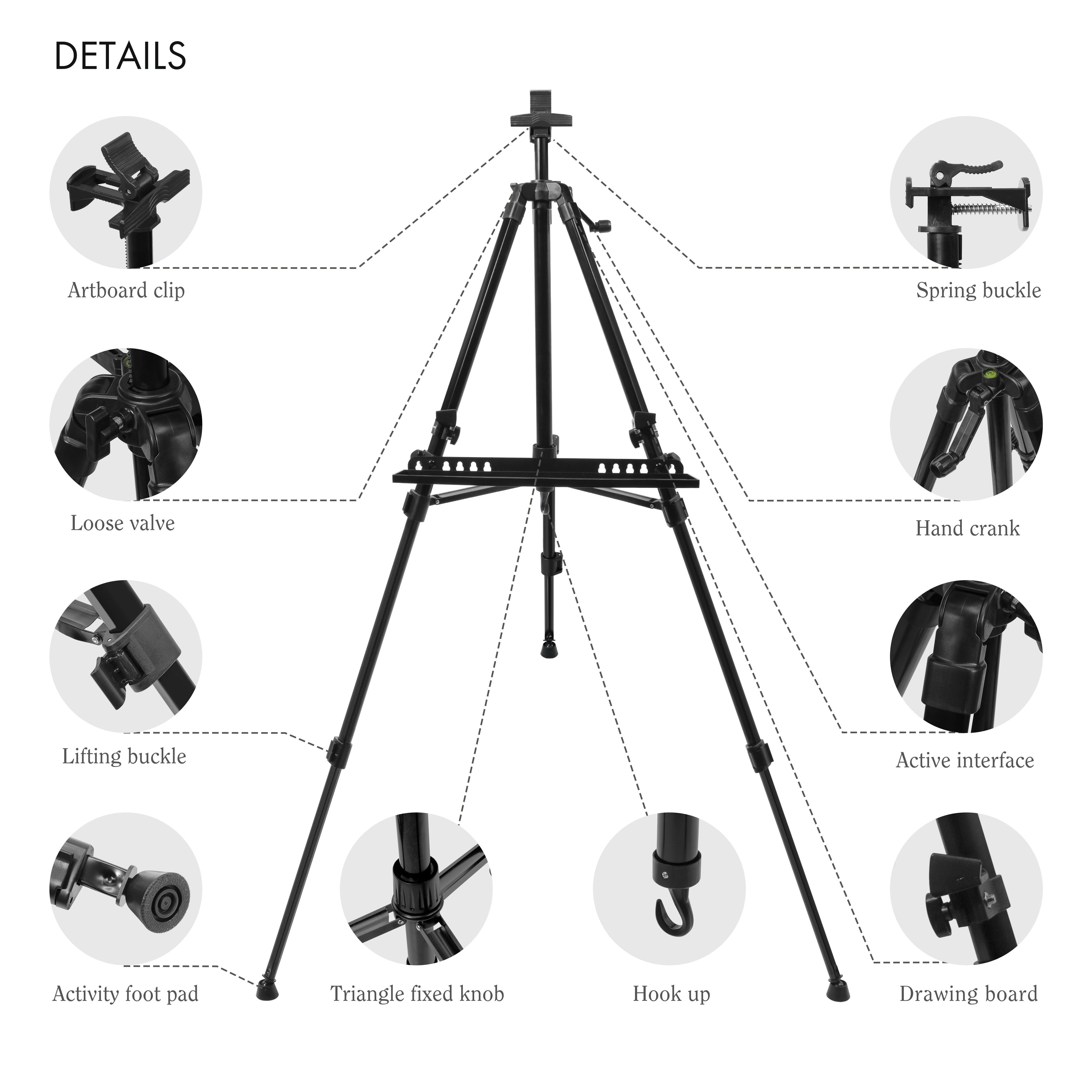 Artify 61 Inches  Adjustable Painting Easel Stand