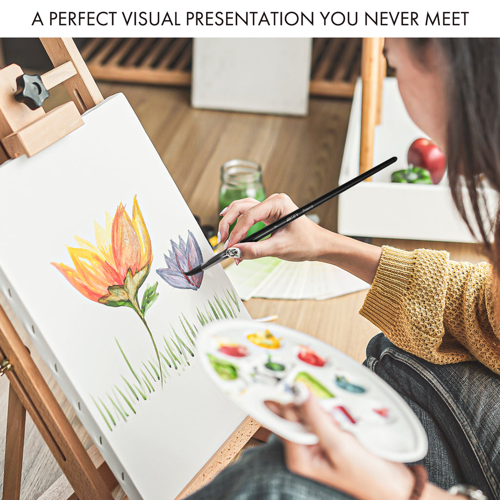 ARTIFY 12 PCS Premium Nylon Hair Watercolor Paint Brushes - Artify