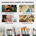 ARTIFY 41 Pieces Long Handle Paint Brushes Art Set - Artify