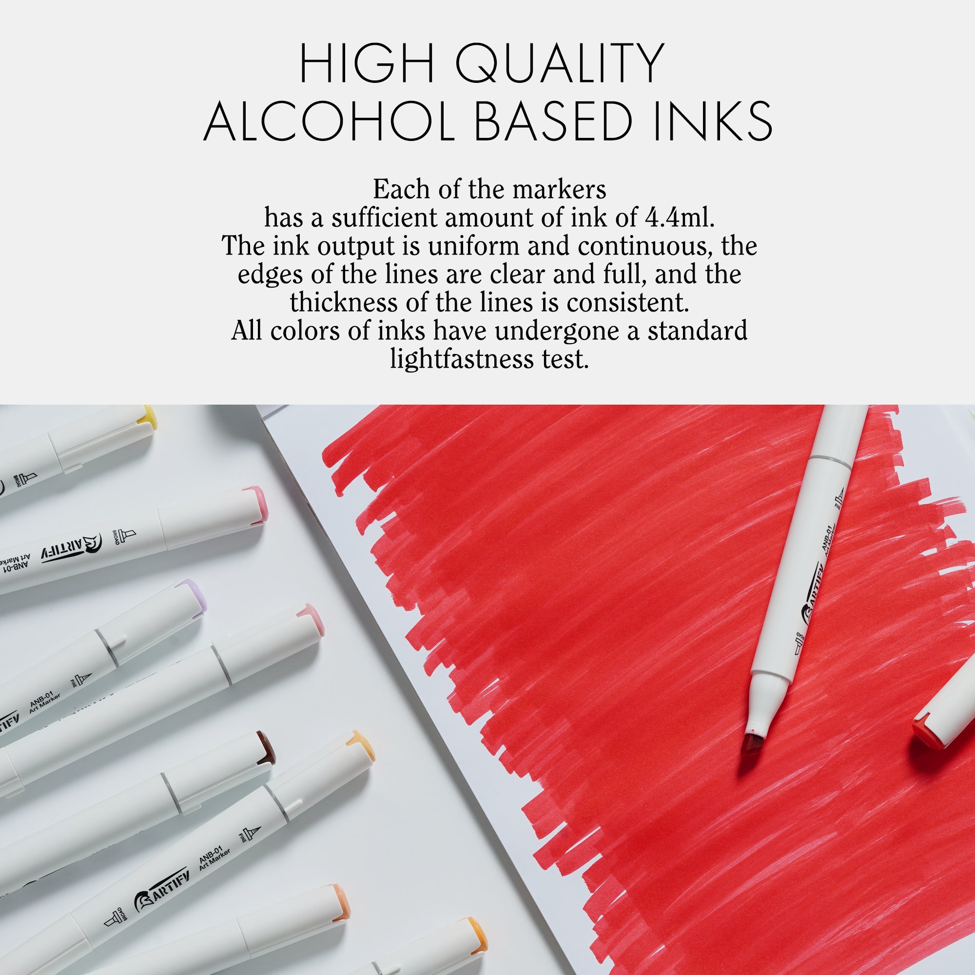 RUN HELIX Alcohol Markers 48 Colors,Dual Tip Markers,Permanent Art Markers  for Artists, Alcohol Based Markers Set with Case,Brush & Chisel Tip Sketch