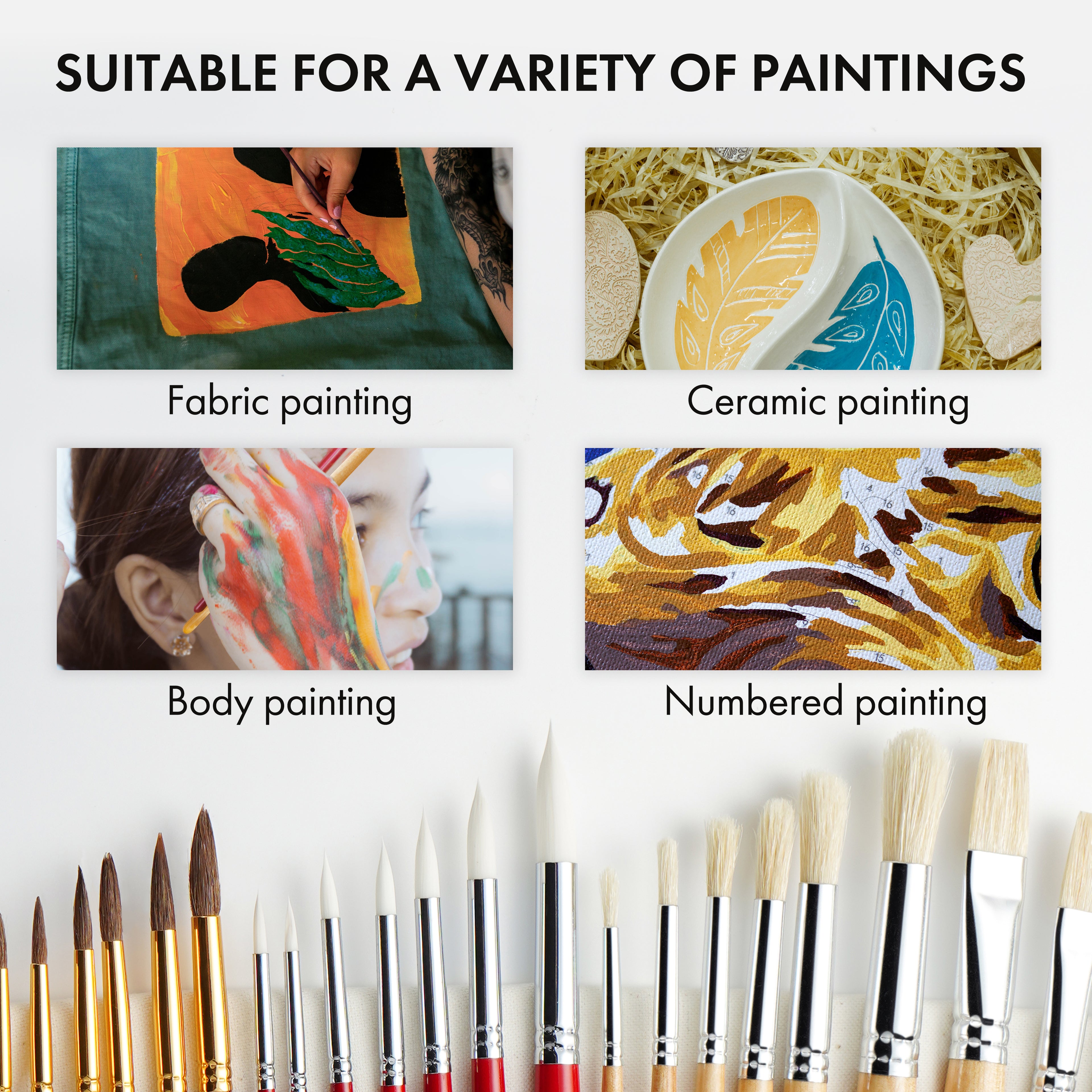 ARTIFY 38 Pcs Paint Brushes Art Set - Artify