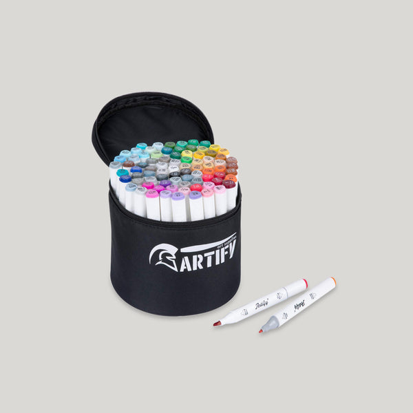 Artify 80 Colors Fine & Chisel Tips Art Marker Set