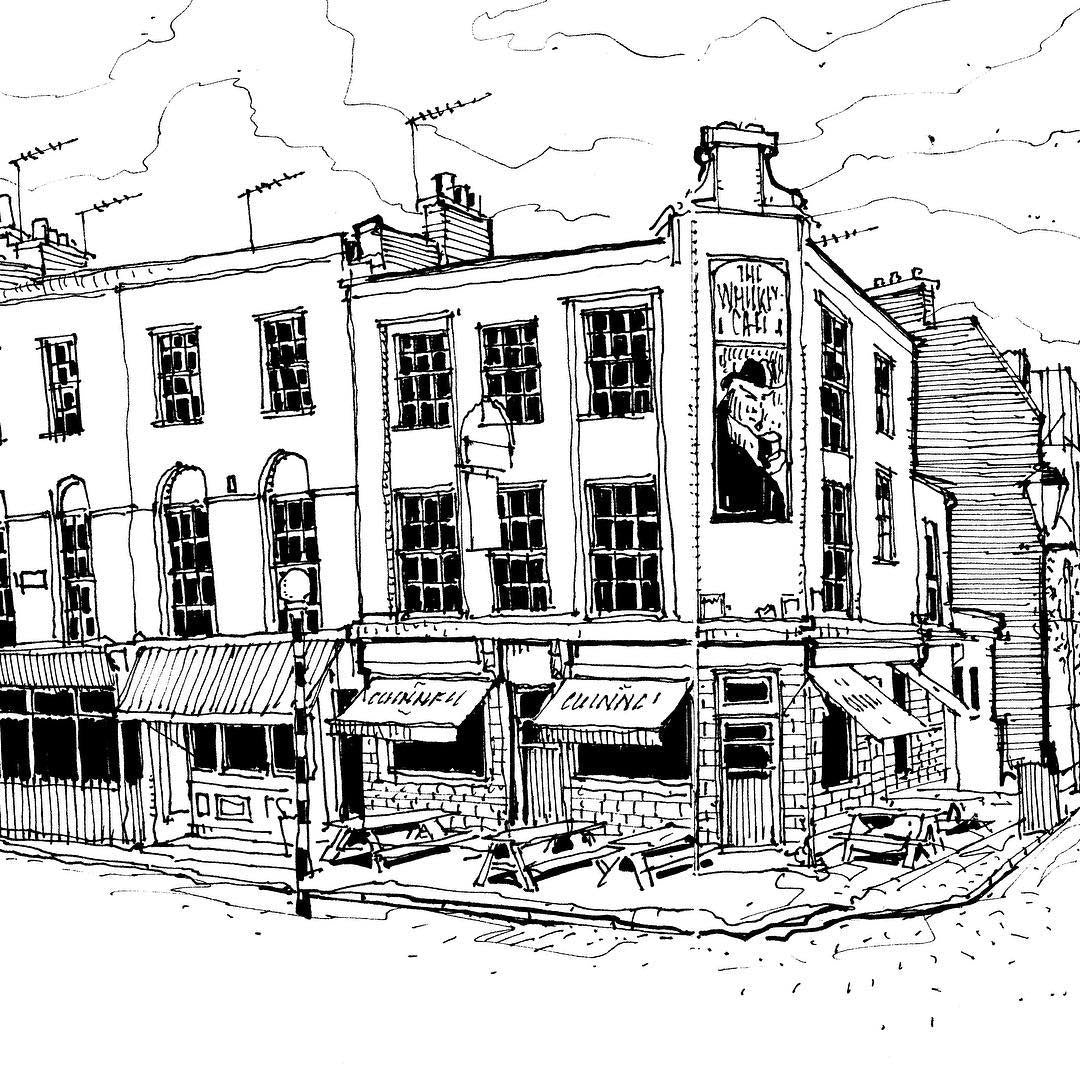 Streetscape Line Draft — One Set Containing Multiple Pictures - Artify