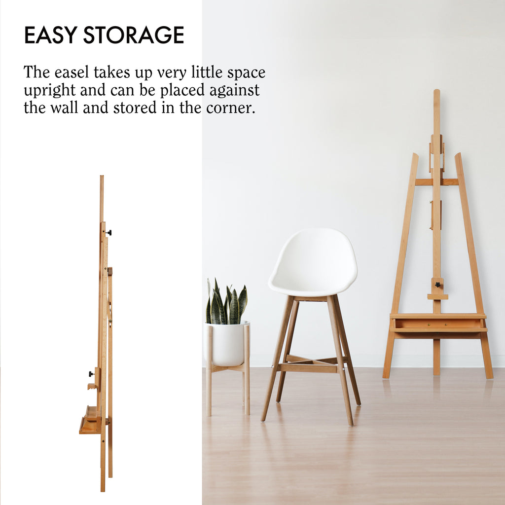 ARTIFY Large A-Frame Adjustable Solid Beechwood Easel - Artify