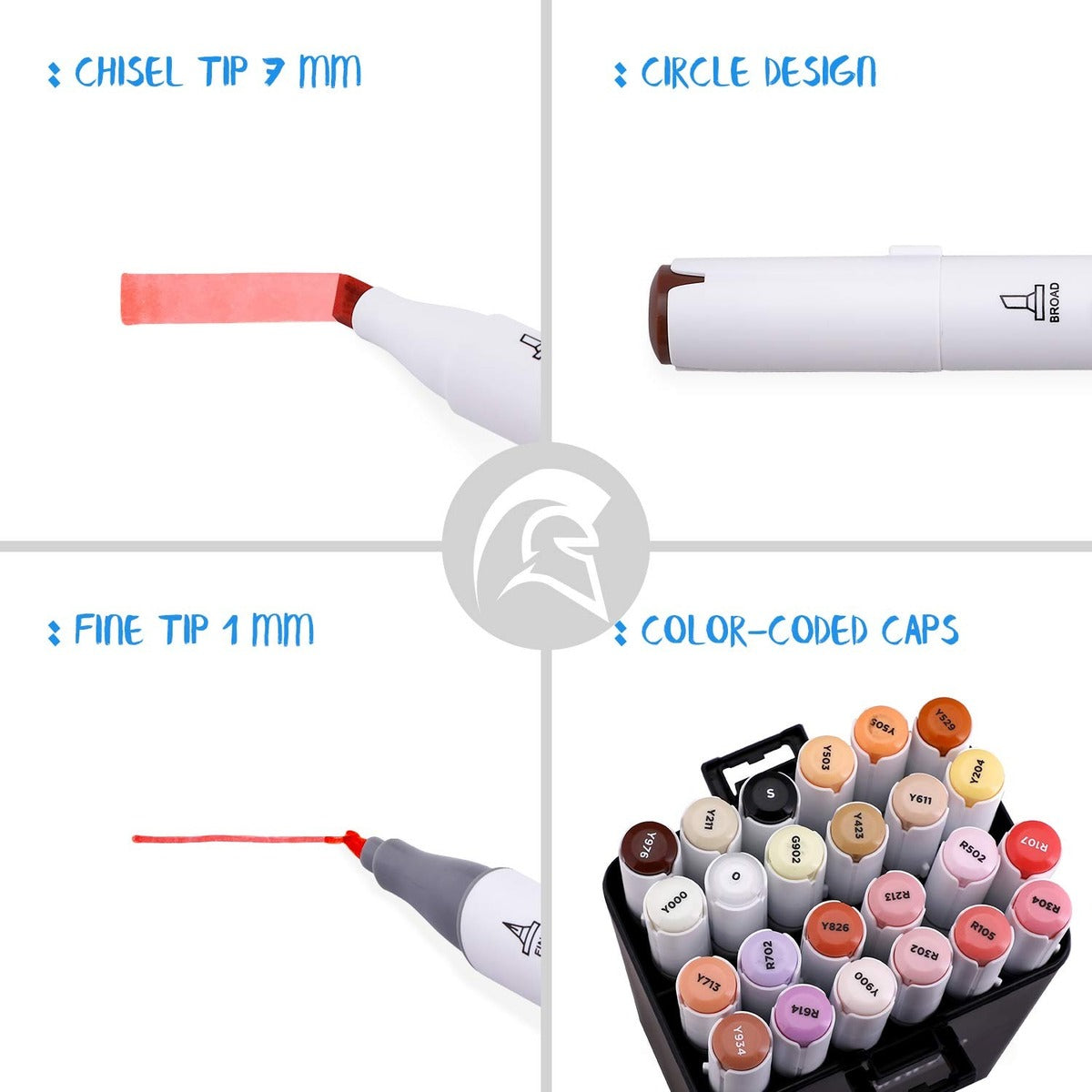24 Colors Skin Tone Alcohol Based - Artify