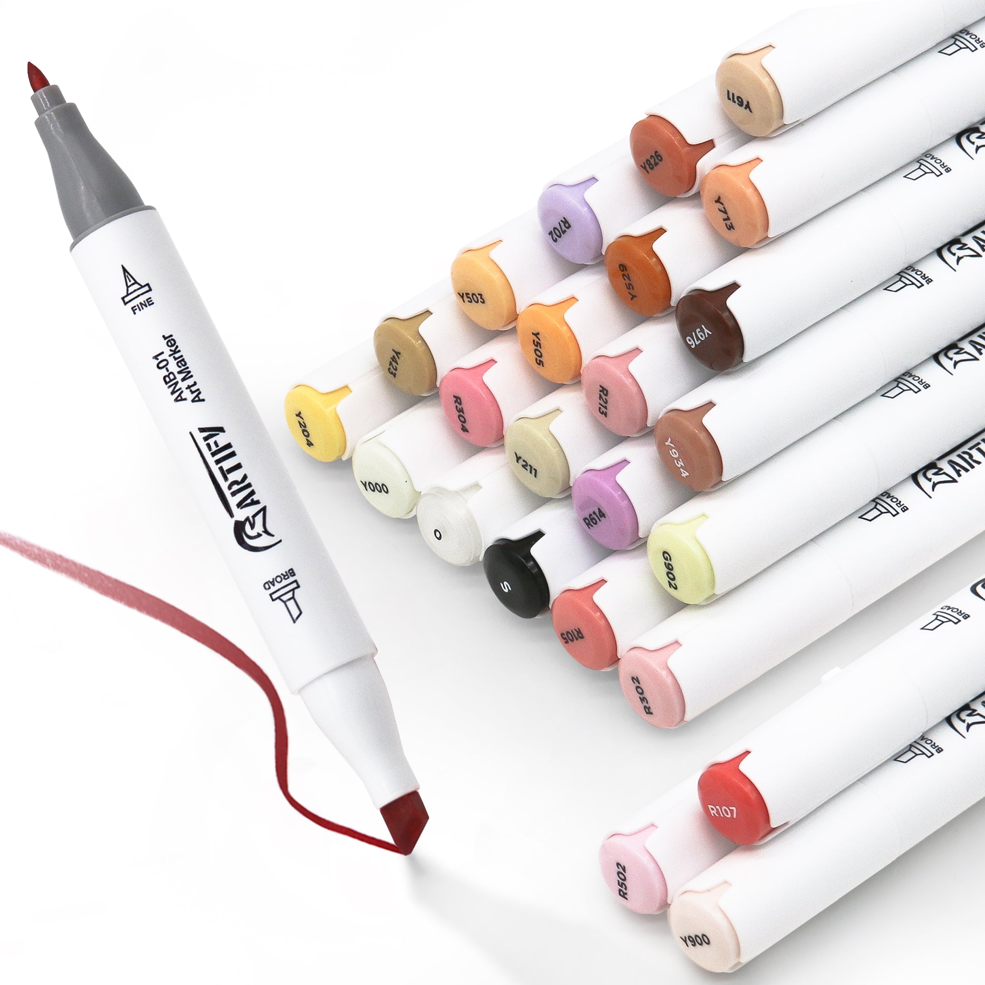 Artify 24 Colors Alcohol Fine & Chisel Tips Art Marker Set